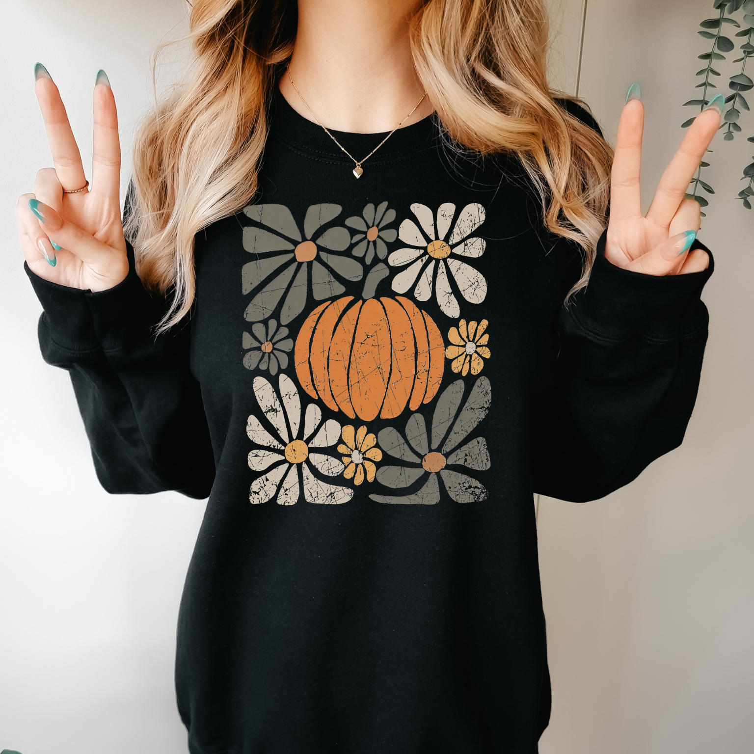 Boho Pumpkin Sweater