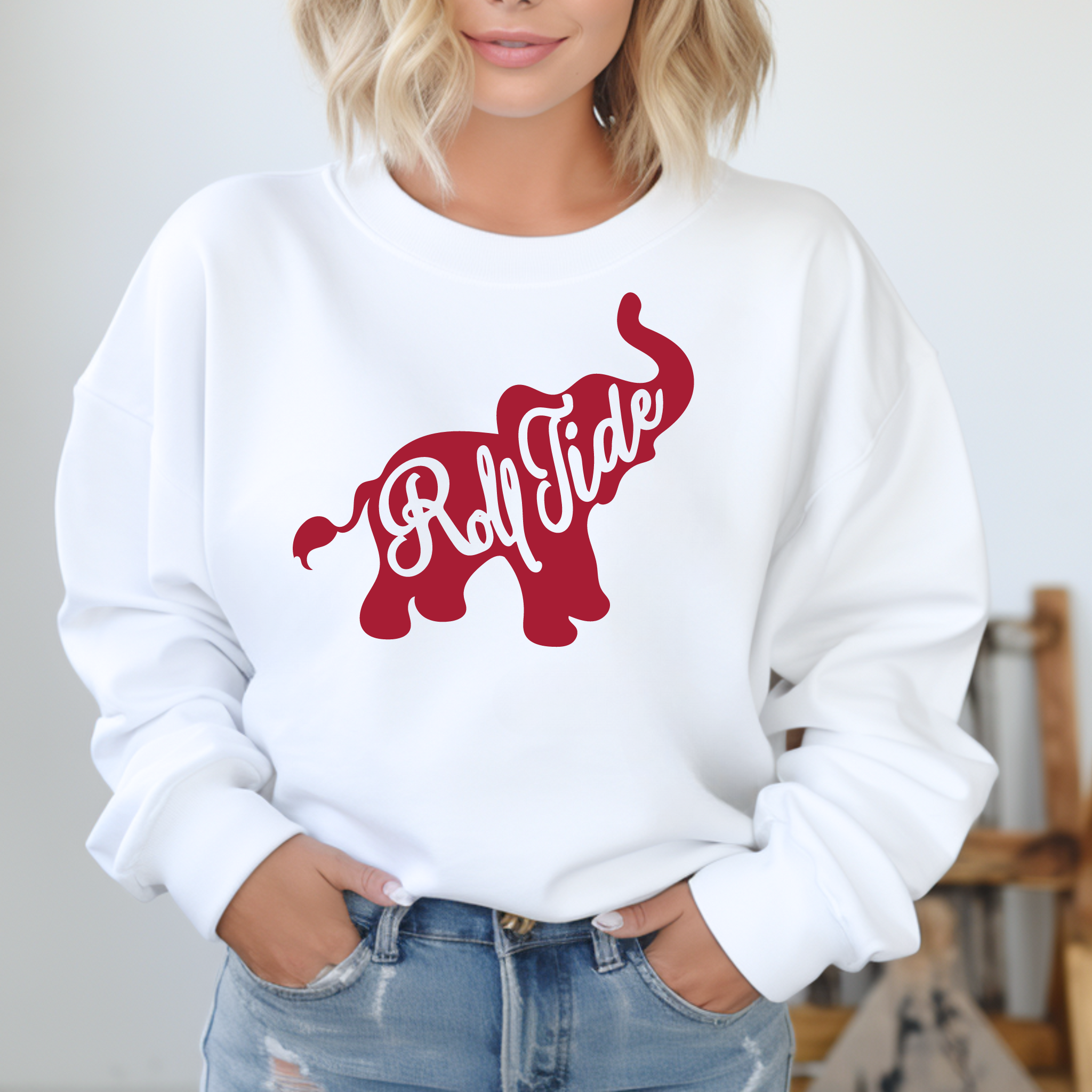 Roll Tide Elephant Football Sweater