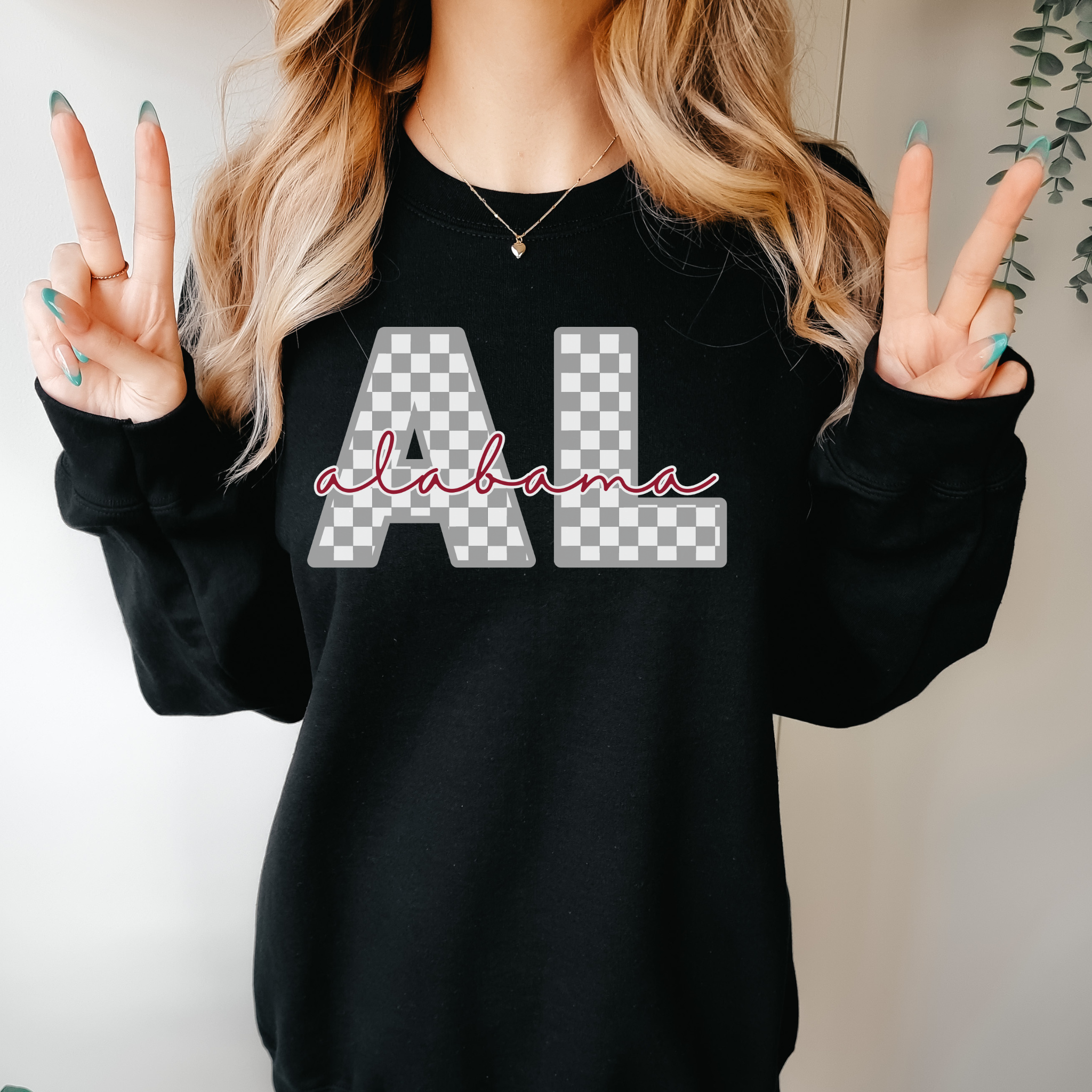 Checkered Alabama Sweater