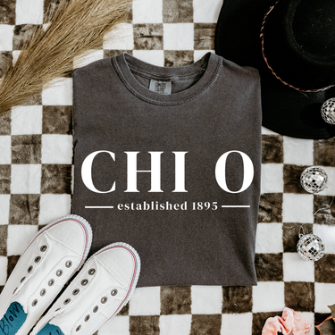Chi O White Letters T-Shirt