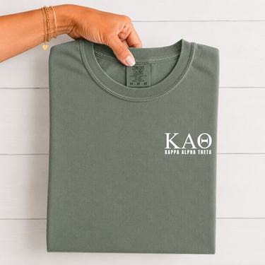 Kappa Alpha Theta White Letters T-Shirt