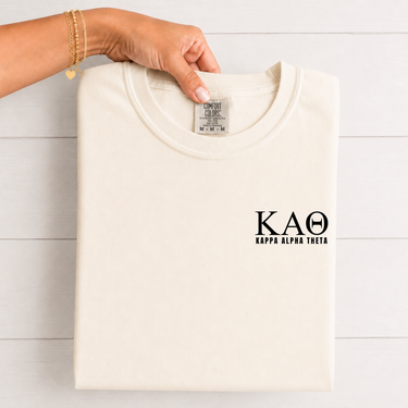 Kappa Alpha Theta Black Letters T-Shirt