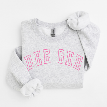 Dee Gee Varsity Pink Letters Sweater