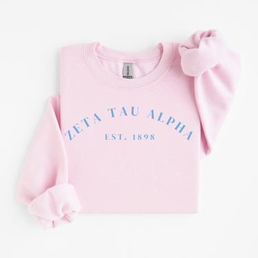 Zeta Tau Alpha Blue Established Sweater