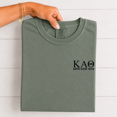 Kappa Alpha Theta Black Letters T-Shirt