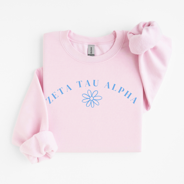 Zeta Tau Alpha Blue Flower Sweater