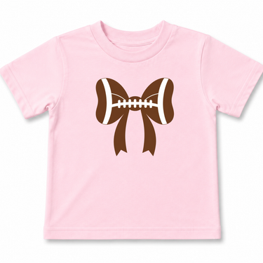 Football Bow Toddler T-Shirt