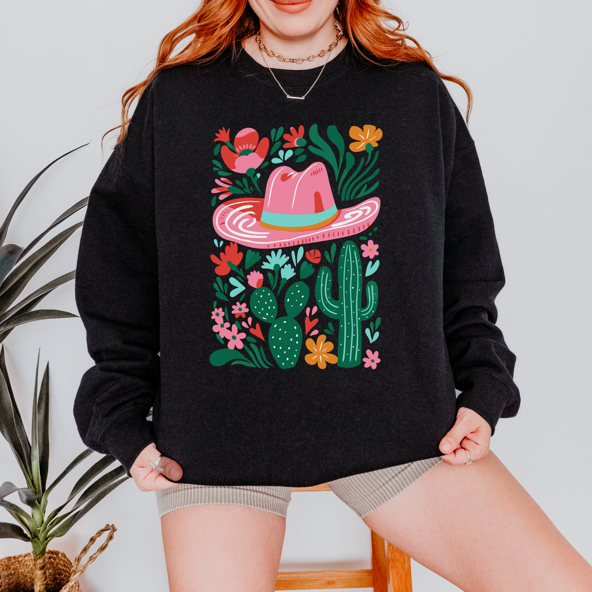 Boho Cowboy Hat Sweater