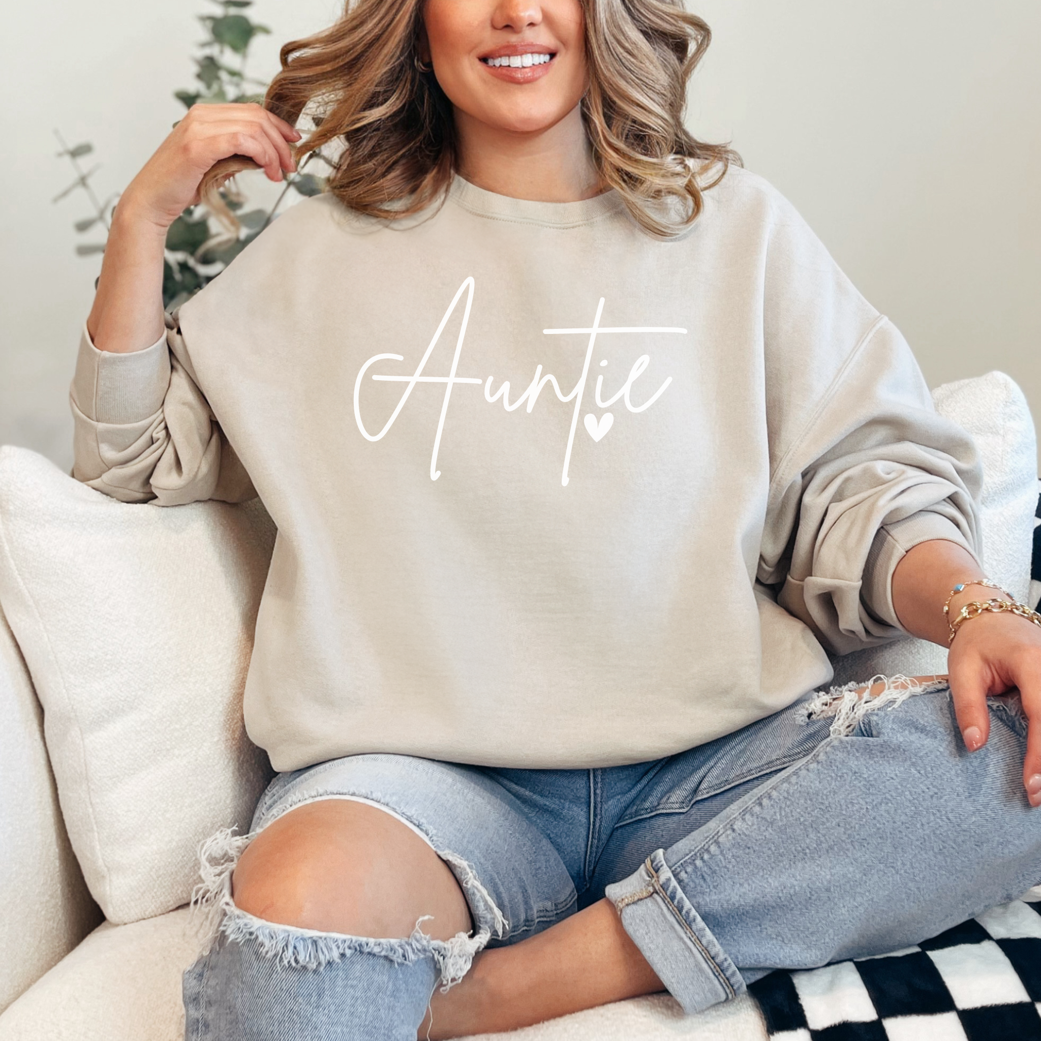 Auntie Heart Sweater