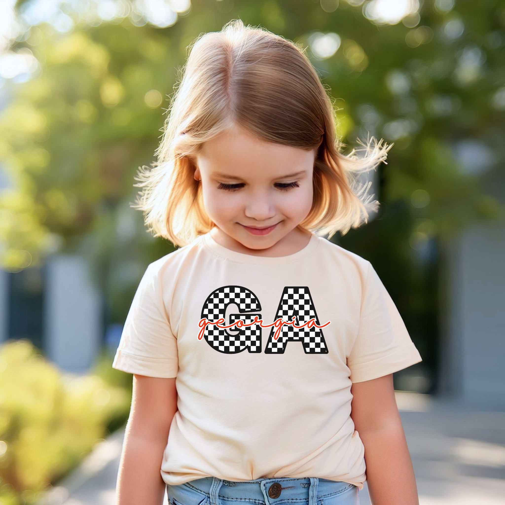 Checkered Georgia Football Toddler T-Shirt