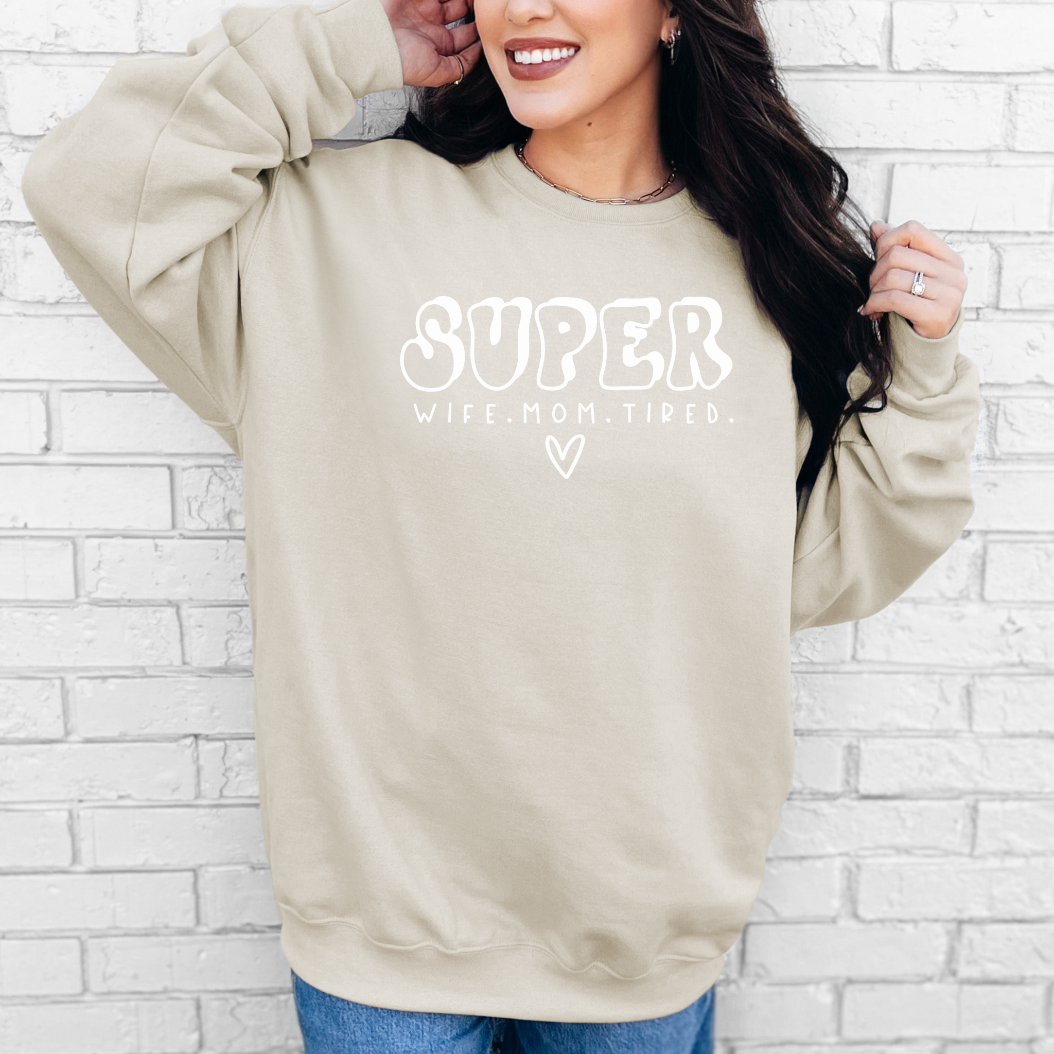 Super Wife Super Mom Super Tired Sweater