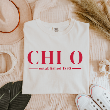 Chi O Cardinal Letters T-Shirt