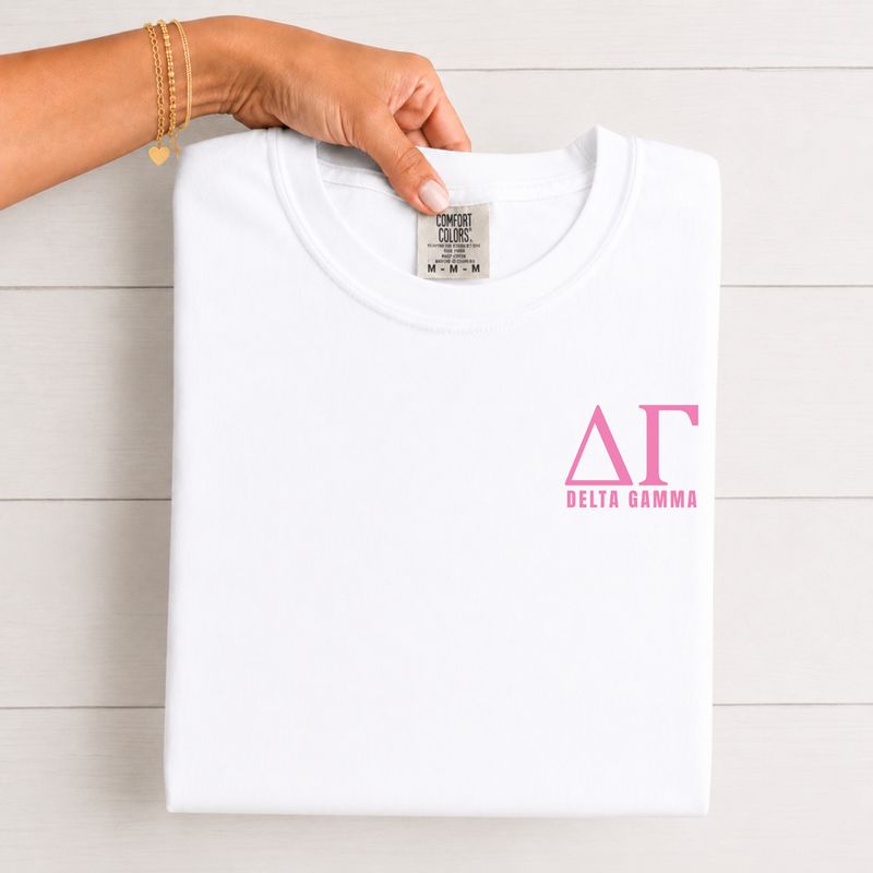 Delta Gamma Pink Letters T-Shirt