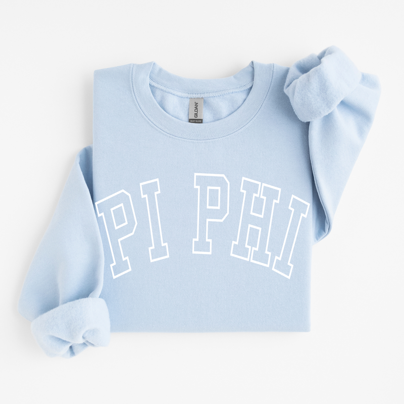 Pi Beta Phi White Varsity Letters Sweater