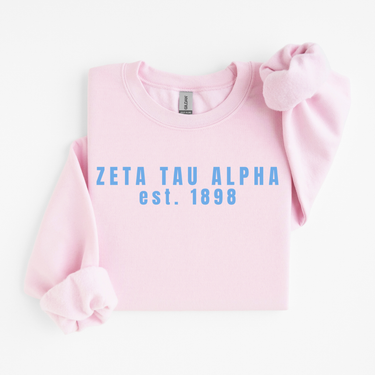 Zeta Tau Alpha Blue Collegiate Sweater