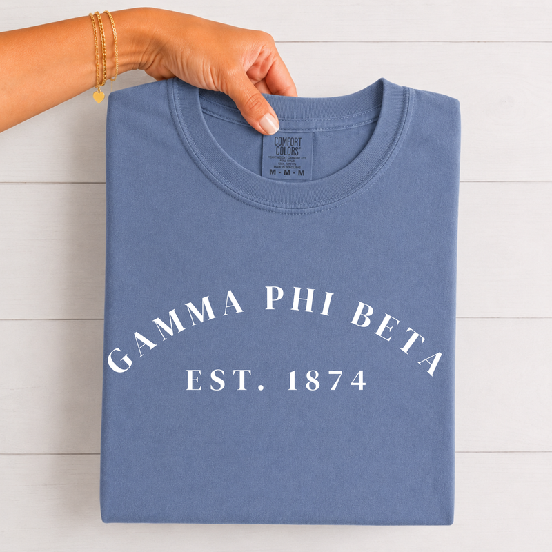Gamma Phi Beta White Established T-Shirt