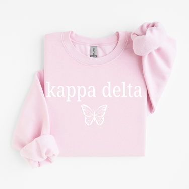Kappa Delta White Butterfly Sweater