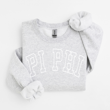 Pi Beta Phi White Varsity Letters Sweater