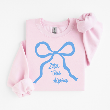 Zeta Tau Alpha Blue Bow Sweater