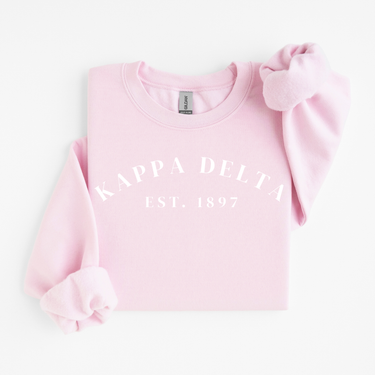 Kappa Delta White Established Sweater
