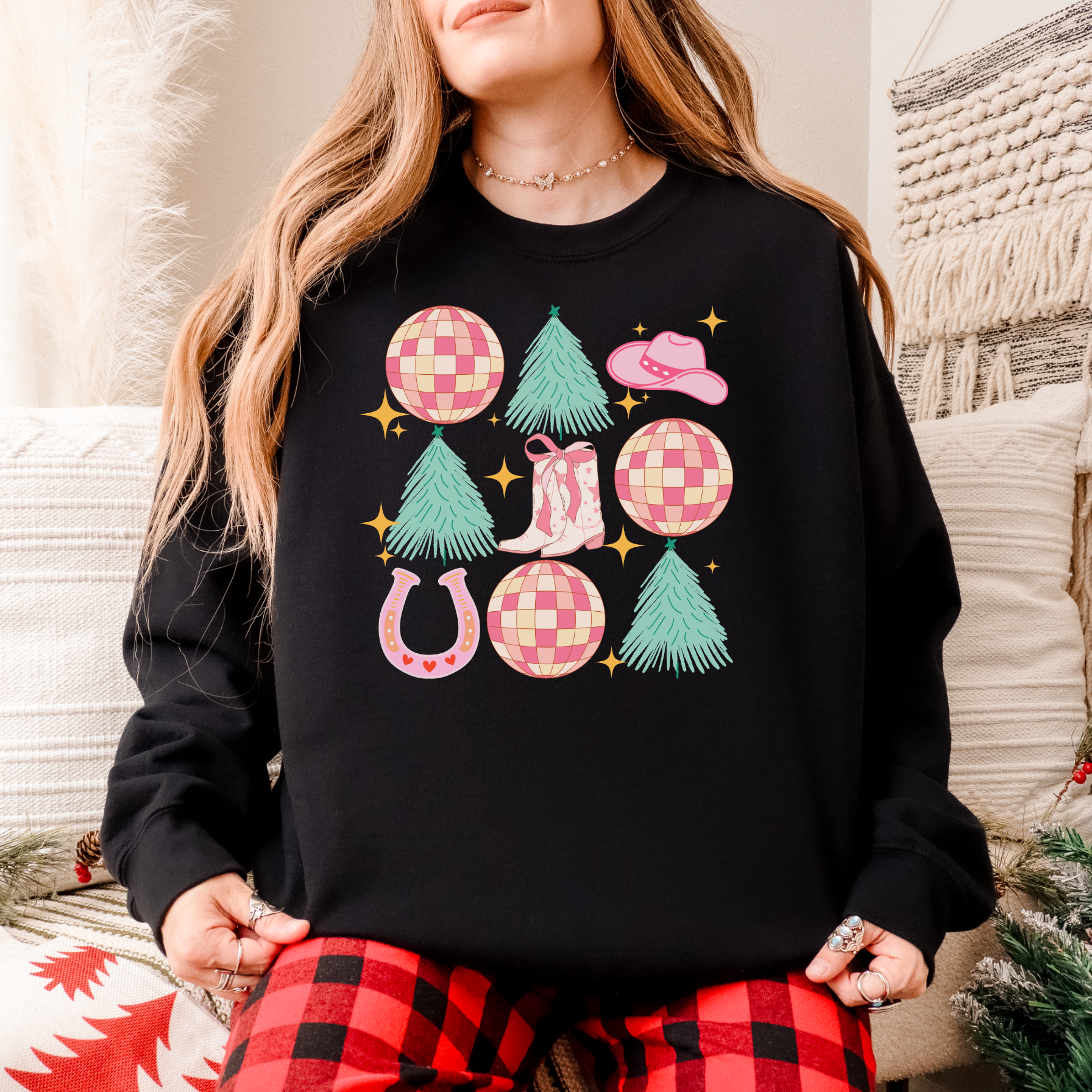 Retro Christmas Disco Sweater