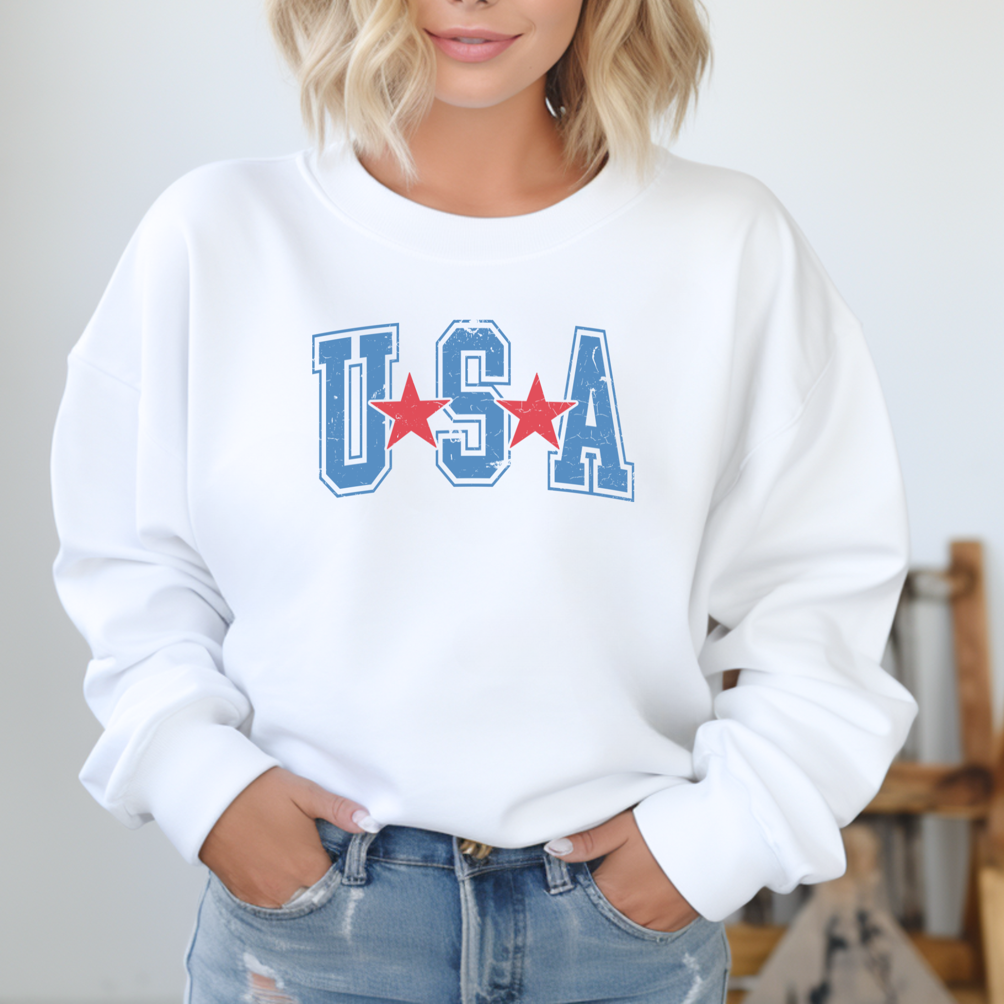 USA Blue Sweater