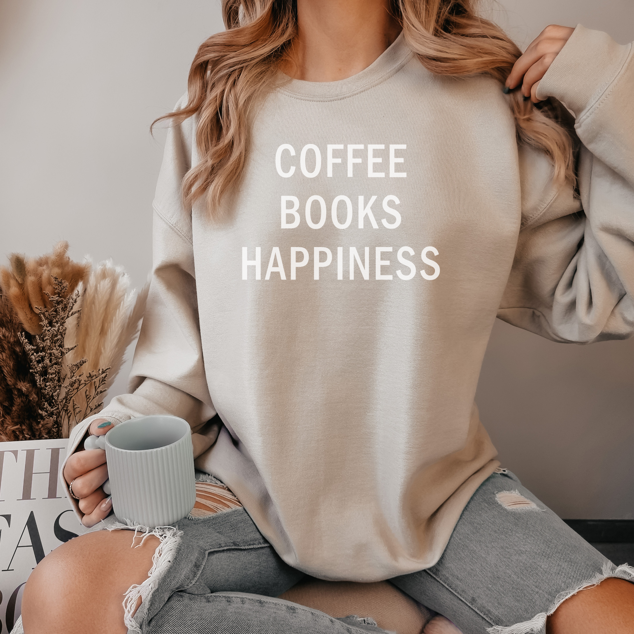 Coffee Books Happiness Sweater