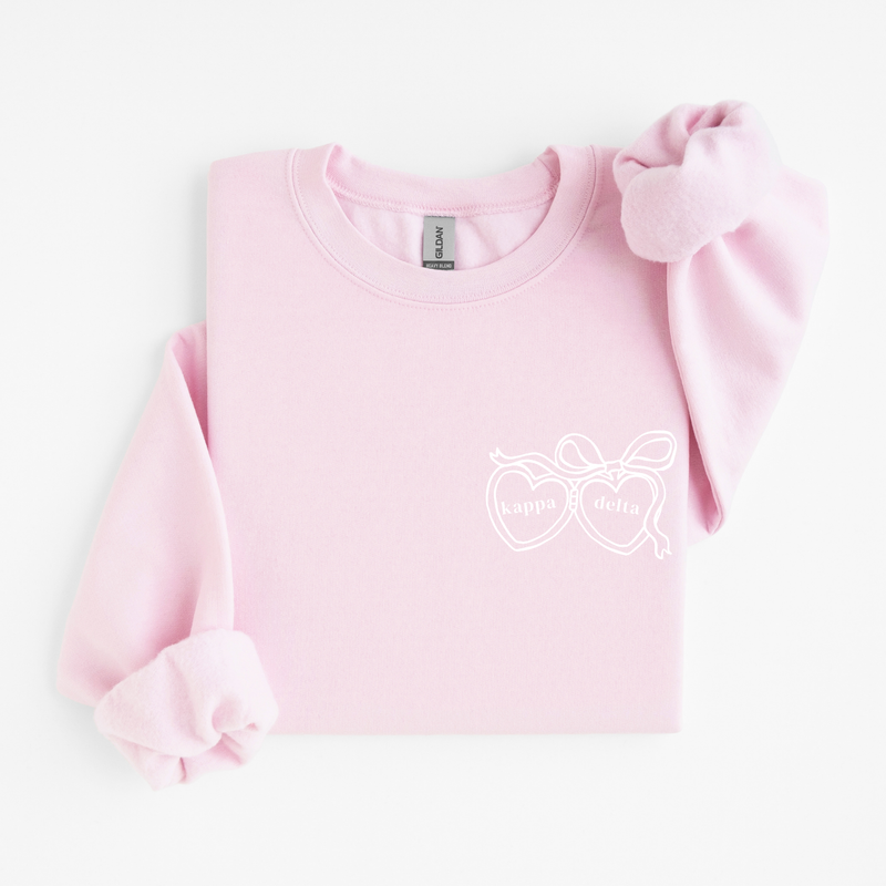 Kappa Delta White Heart Locket Sweater