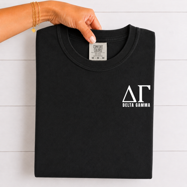 Delta Gamma White Letters T-Shirt