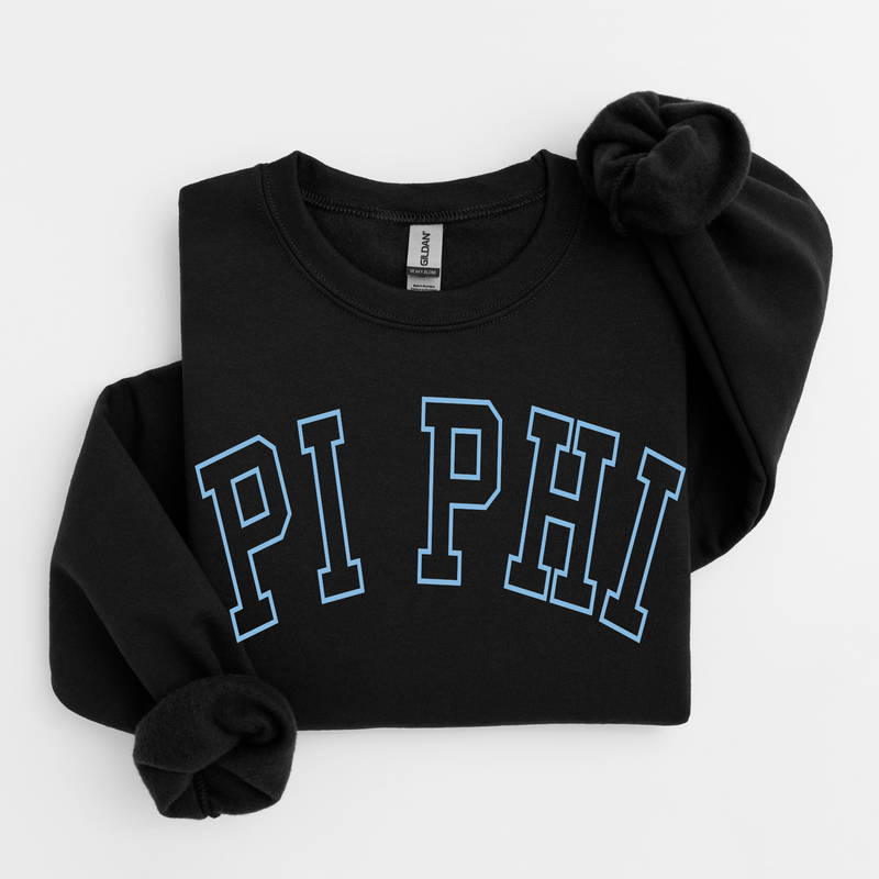 Pi Beta Phi Blue Varsity Letters Sweater