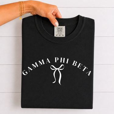 Gamma Phi Beta White Ribbon T-Shirt