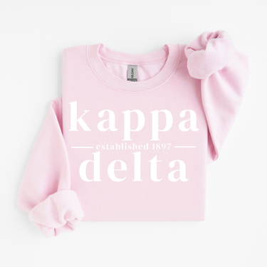 Kappa Delta White University Sweater