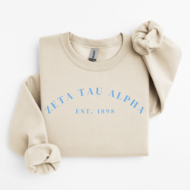 Zeta Tau Alpha Blue Established Sweater