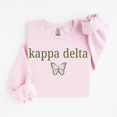 Kappa Delta Green Butterfly Sweater