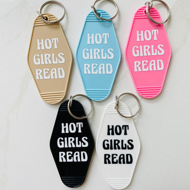 Hot Girls Read Keychain with Tassel