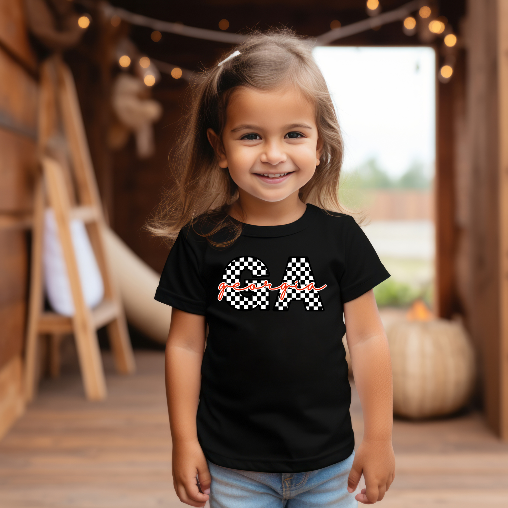 Checkered Georgia Football Toddler T-Shirt