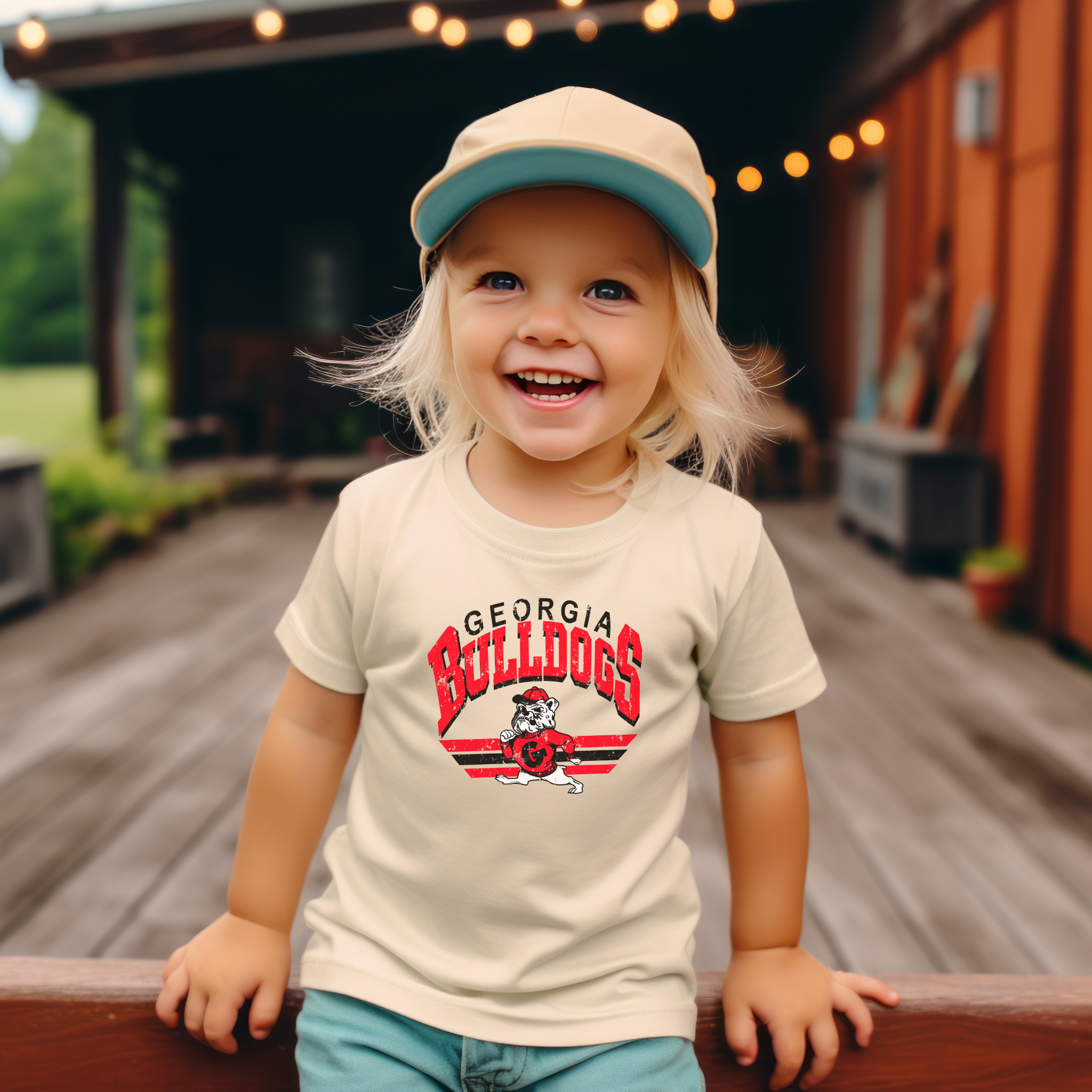 Retro Georgia Bulldogs Toddler T-Shirt