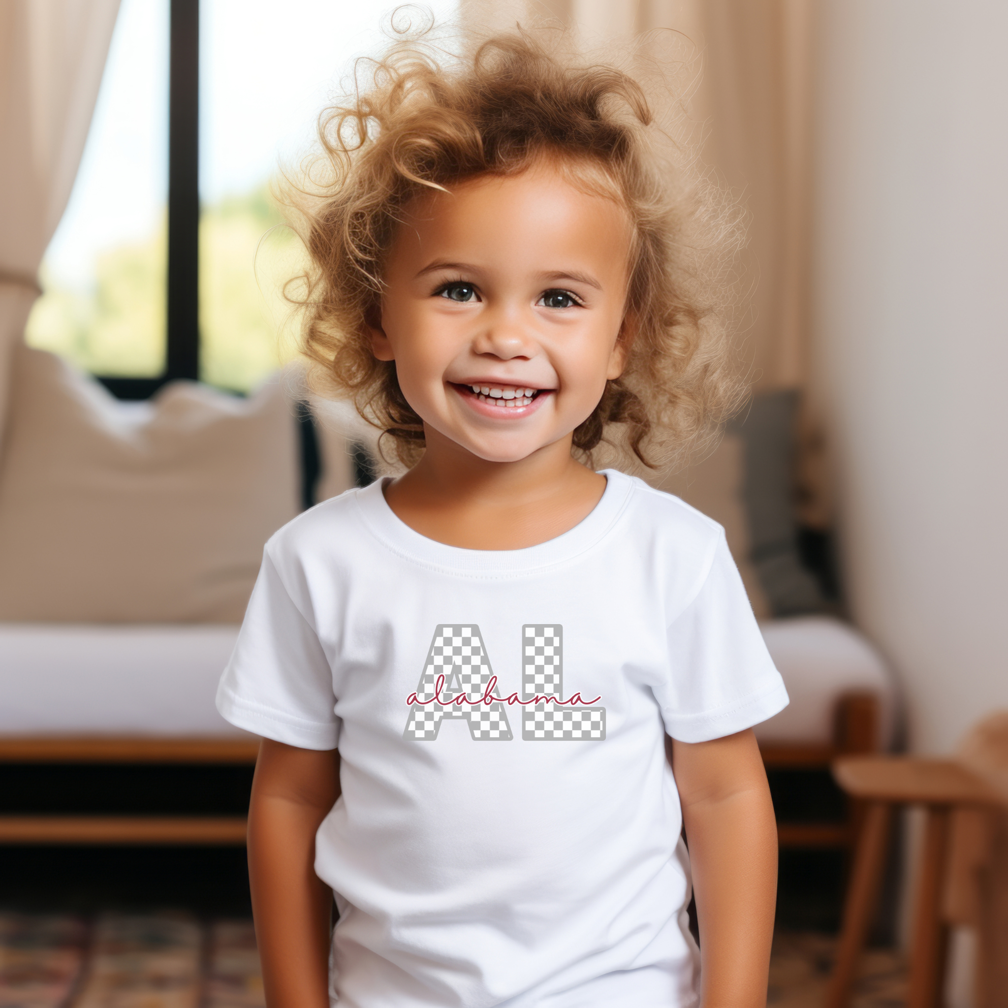 Checkered Alabama Toddler T-Shirt