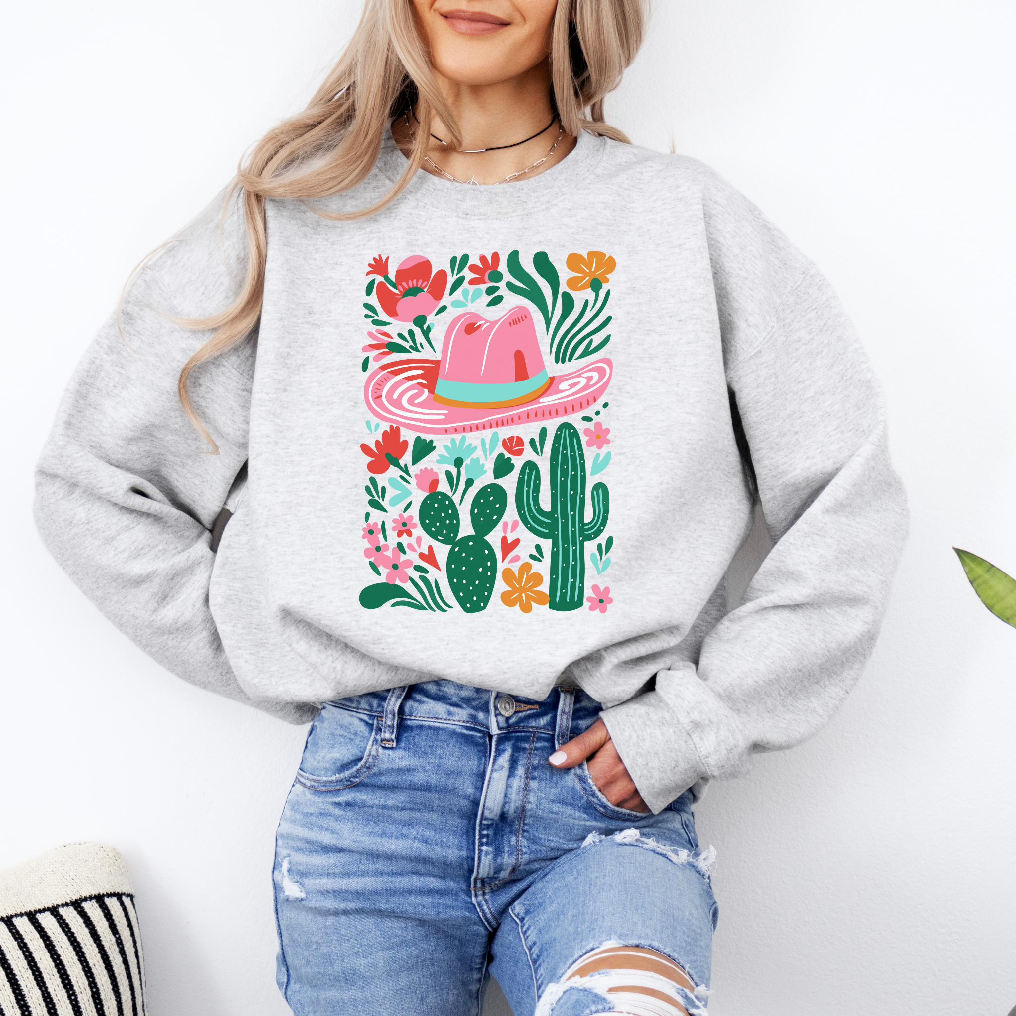 Boho Cowboy Hat Sweater