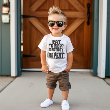 Eat Sleep Destroy Repeat Toddler T-Shirt