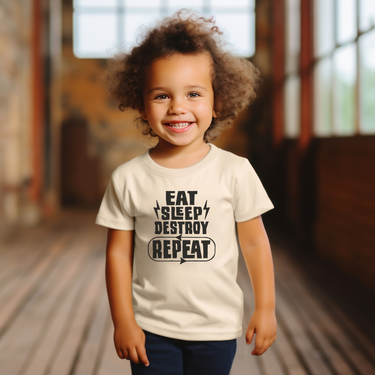 Eat Sleep Destroy Repeat Toddler T-Shirt