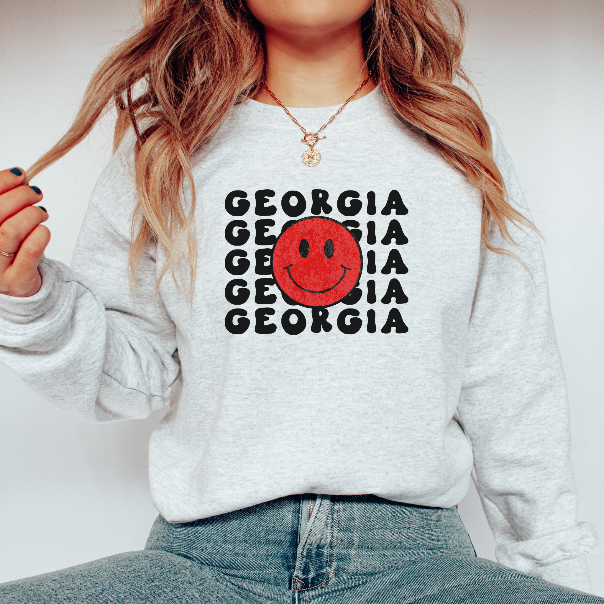 Georgia Smiley Face Sweater