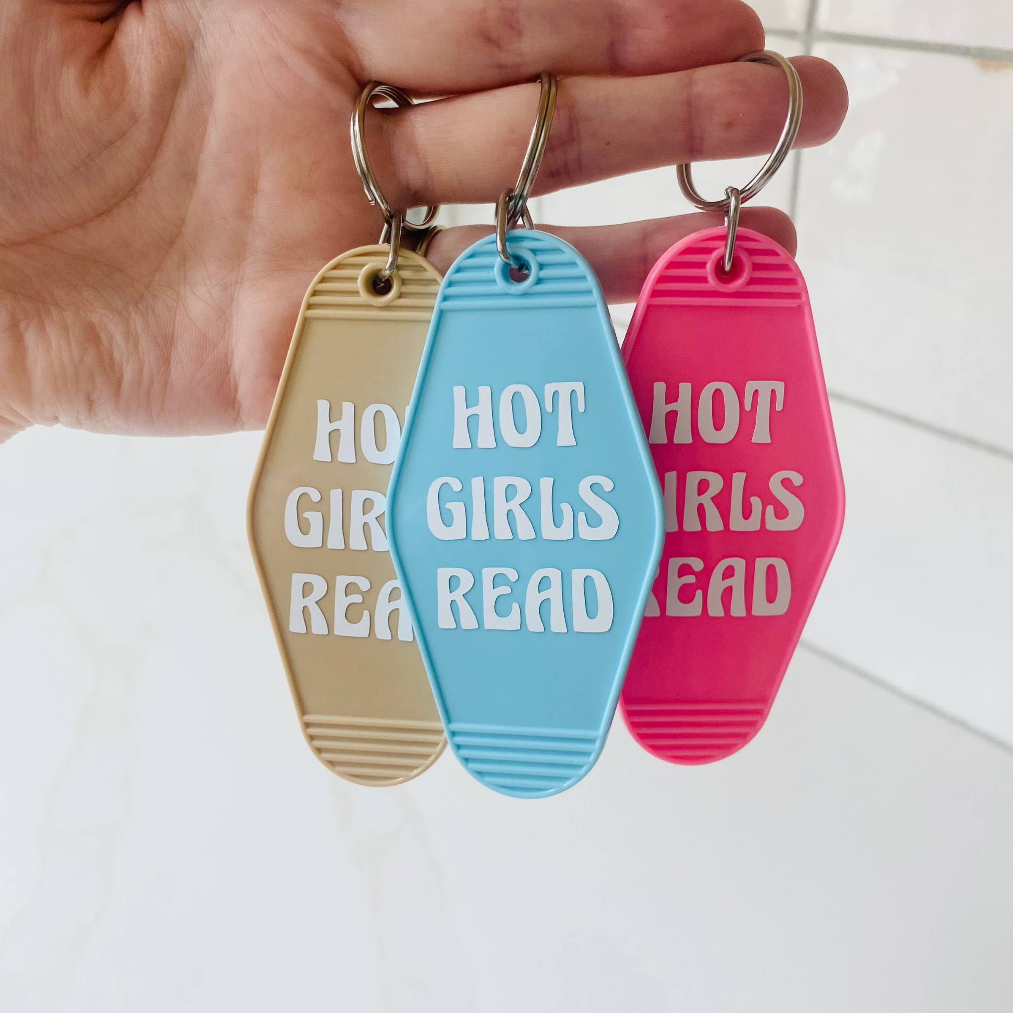 Hot Girls Read Keychain