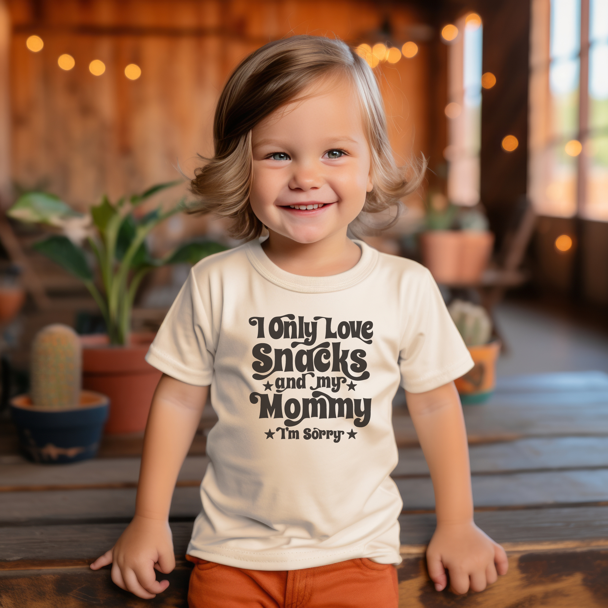 Camiseta I Only Love Snacks and My Mommy I'm Sorry