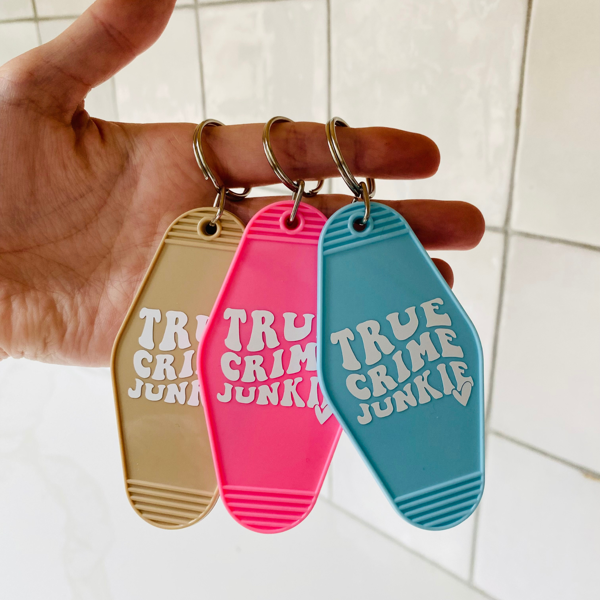 True Crime Junkie Keychain