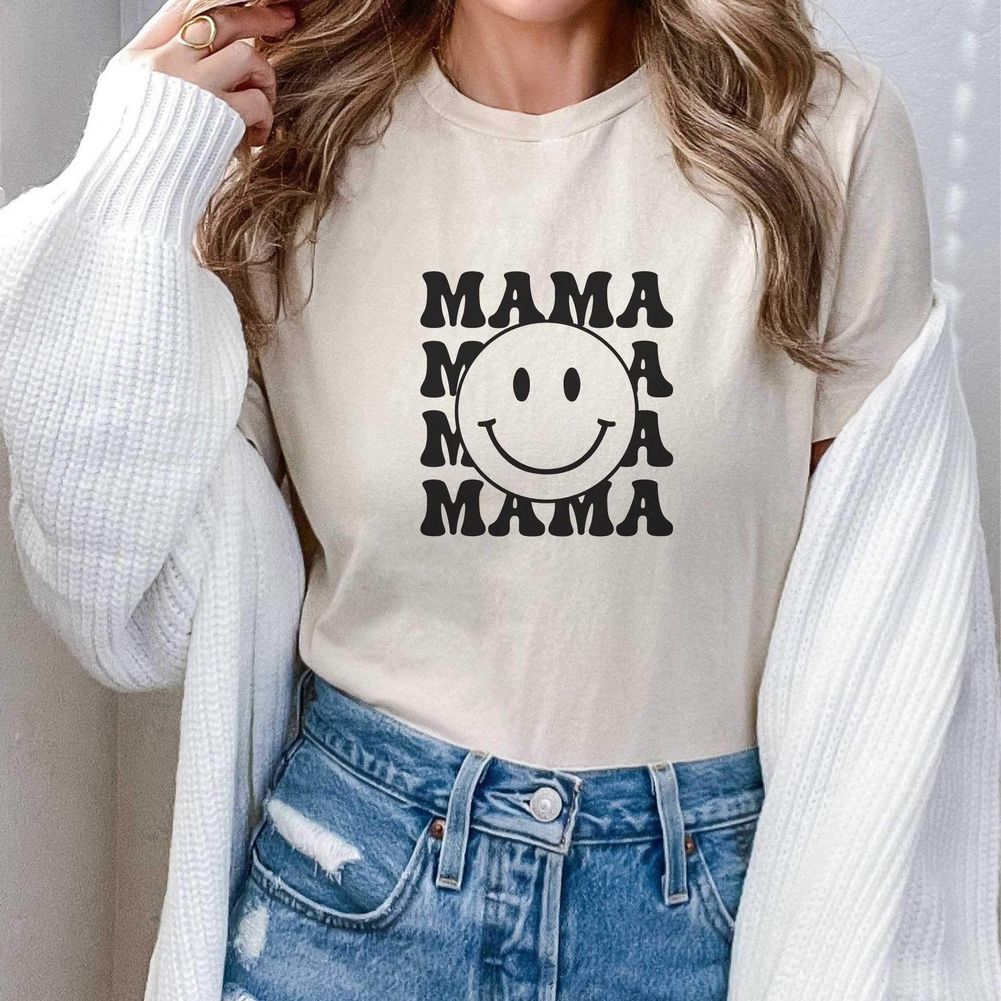 Mama Smiley Face T-Shirt