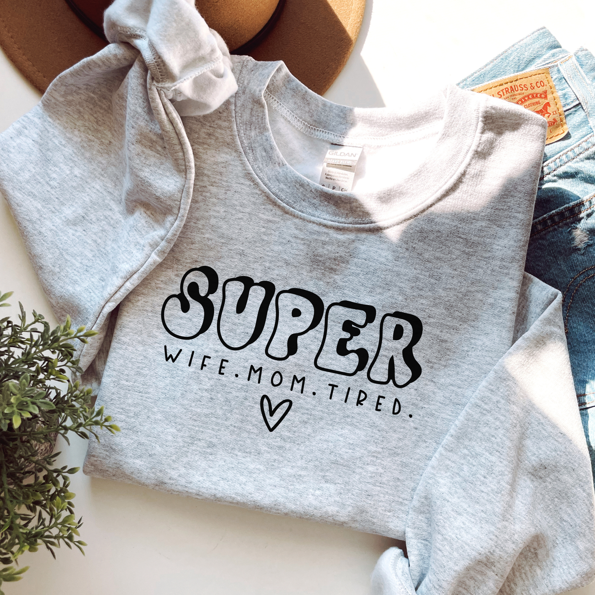 Super Wife Super Mom Super Tired Sweater